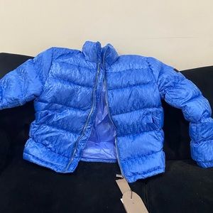 Blue Dior Puffer Coat